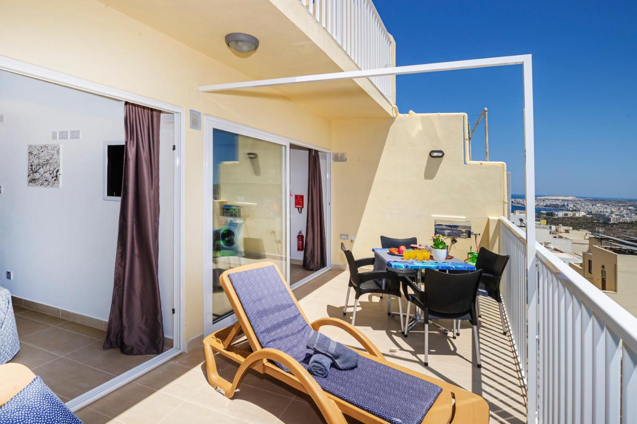 Summer Breeze Apartment With Terrace With Panoramic Views - By Getawaysmalta Mellieħa Eksteriør bilde